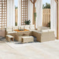 JUNG Vida Gartensofa-set mit Kissen 13 pcs Beige Poly-Rattan