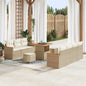 JUNG Vida Gartensofa-set 10 pcs Beige Poly-Rattan