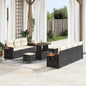 JUNG Vida Gartensofa-set 10 pcs Schwarz Poly-Rattan