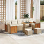 JUNG Vida Gartensofa-set mit Kissen 10 pcs Beige und Creme