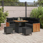 JUNG Vida Gartensofa-set mit Kissen 8 pcs Schwarz