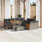 JUNG Vida Gartensofa-set mit Kissen 13 pcs Grau