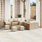 JUNG Vida Gartensofa-set mit Kissen 14 pcs Beige und Creme
