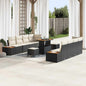 JUNG Vida Gartensofa-set mit Kissen 11 pcs Schwarz und Creme