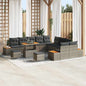 JUNG Vida Gartensofa-set mit Kissen 13 pcs Grau