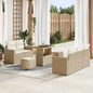 JUNG Vida Gartensofa-set mit Kissen 8 pcs Beige und Creme Poly-Rattan