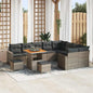 JUNG Vida Gartensofa-set mit Kissen 13 pcs Grau Poly-Rattan