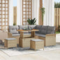 JUNG Vida Garten-Sofa-Set mit Kissen mit Kissen 8 pcs Beige und Hellgrau