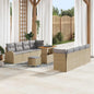 JUNG Vida Garten-Sofa-Set mit Kissen mit Kissen 11 pcs Beige und Hellgrau