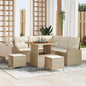JUNG Vida Garten-Sofa-Set mit Kissen mit Speicher 8 pcs Beige und Creme
