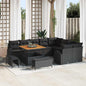 JUNG Vida Garten-Sofa-Set mit Kissen mit Speicher 12 pcs Schwarz