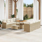 JUNG Vida Gartensofa-set mit Kissen 12 pcs Beige Poly-Rattan