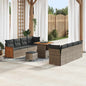 JUNG Vida Gartensofa-set mit Kissen 11 pcs Grau Poly-Rattan