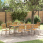 JUNG Vida Garten Essgruppe 9 pcs Grau und Braun Poly-Rattan