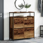 JUNG Vida Schuhschrank mit Regal Altholz 100 x 34 x 112 cm Holzwerkstoff