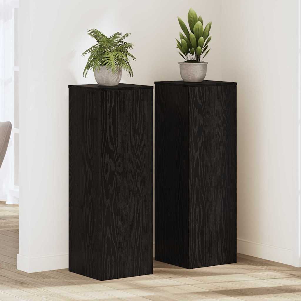 JUNG Vida Pflanzenständer 2 pcs Schwarz Eichen-Optik 33 x 33 x 100 cm