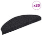 JUNG Vida Stufenmatten Selbstklebend 20 Stk. 65x21x4 cm Schwarz Halbrund Groß