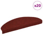 JUNG Vida Stufenmatten Selbstklebend 20 Stk. 65x21x4 cm Bordeauxrot Halbrund Groß
