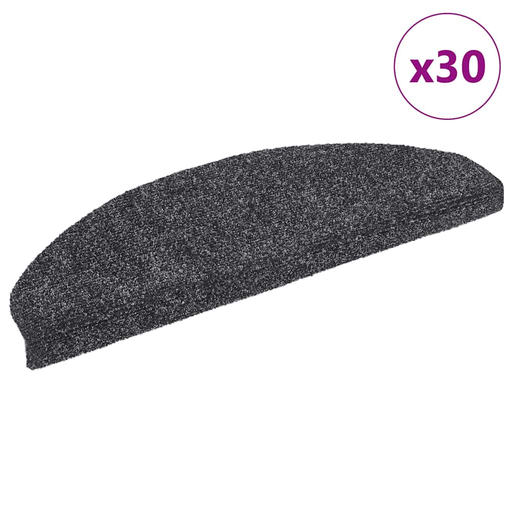 JUNG Vida Stufenmatten Selbstklebend 30 Stk. 65x21x4 cm Dunkelgrau Halbrund Groß