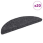 JUNG Vida Stufenmatten Selbstklebend 20 Stk. 56x17x3 cm Dunkelgrau Halbrund