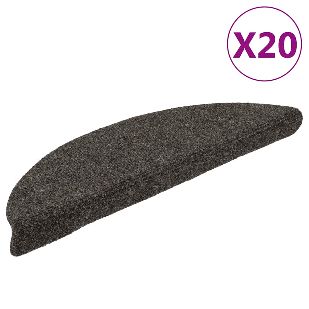 JUNG Vida Stufenmatten Selbstklebend 20 Stk. 56x17x3 cm Anthrazit Halbrund