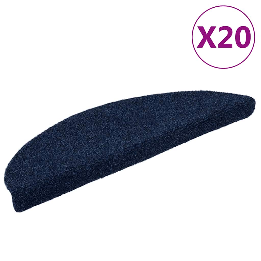 JUNG Vida Stufenmatten Selbstklebend 20 Stk. 56x17x3 cm Marineblau Halbrund