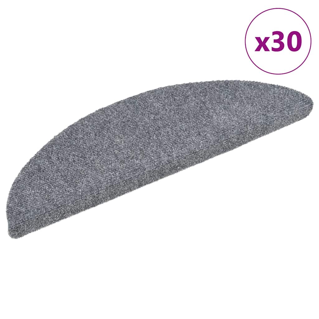 JUNG Vida Stufenmatten Selbstklebend 30 Stk. 56x17x3 cm Hellgrau Halbrund