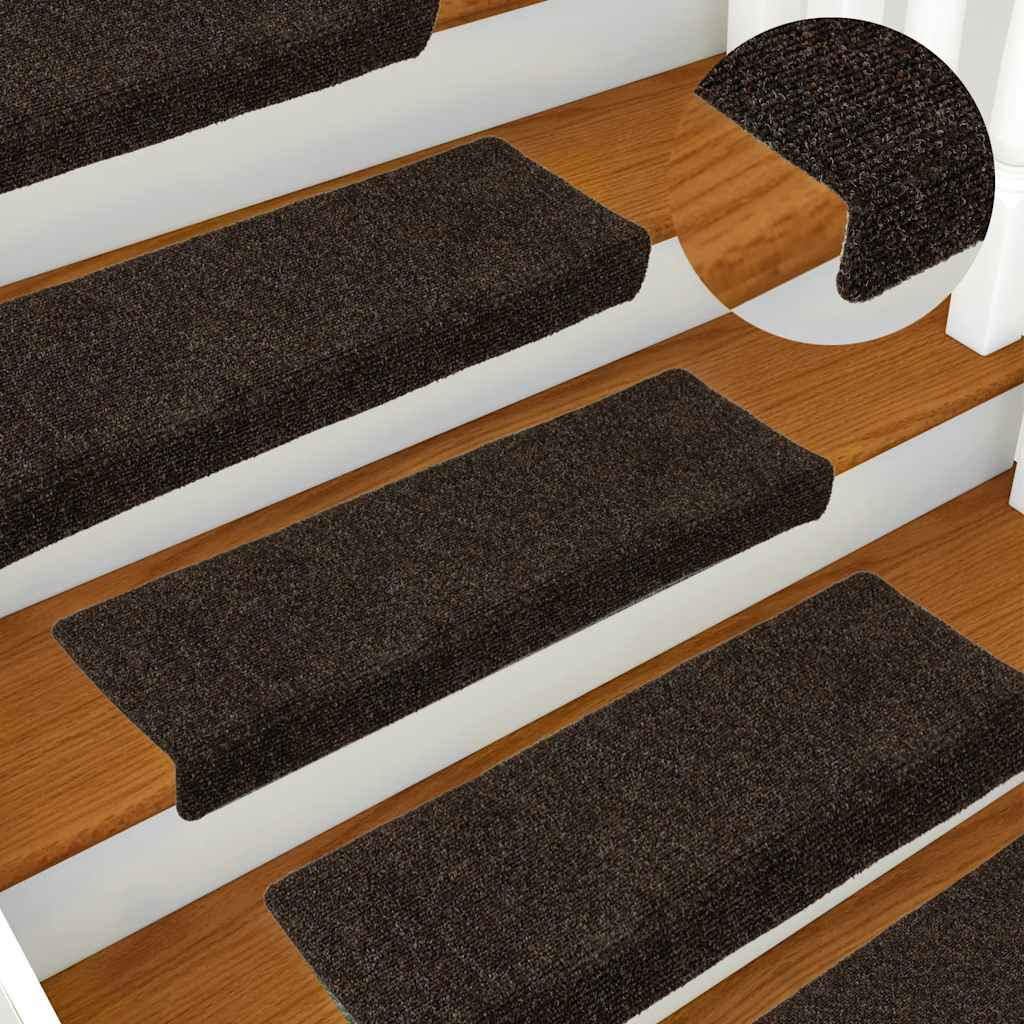 JUNG Vida Stufenmatten Selbstklebend 30 Stk. 65x21x4 cm Dunkelbraun Rechteckiger Rand