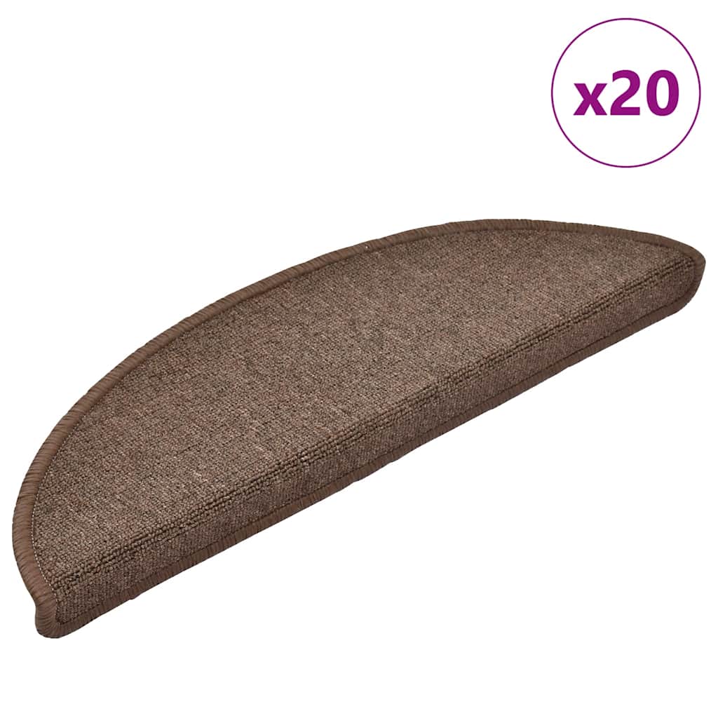 JUNG Vida Stufenmatten 20 Stk. 56x17x3 cm Kaffeebraun Halbrund