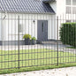JUNG Vida Gartenzaun 2 pcs Grau 170 x 225 cm Pulverbeschichteter Stahl