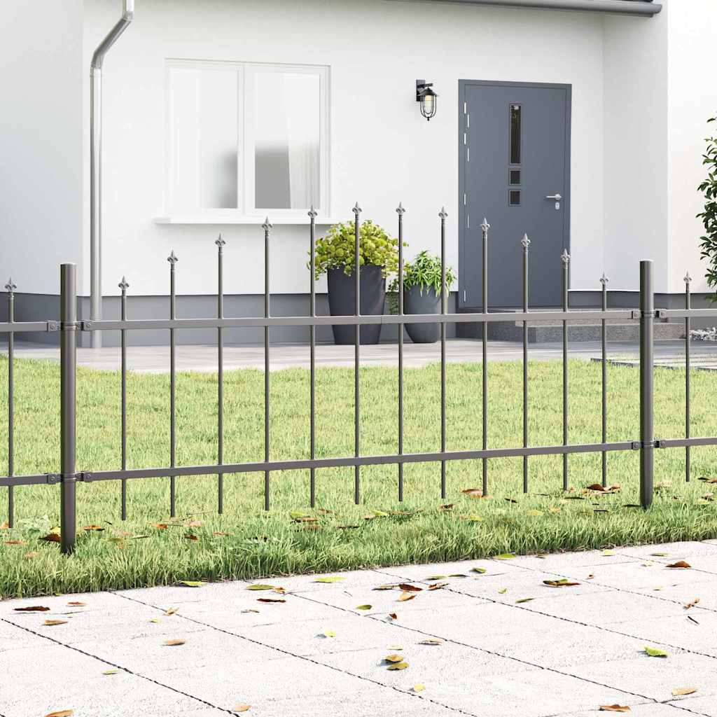 JUNG Vida Gartenzaun 6 pcs Grau 170 x 140 cm Pulverbeschichteter Stahl