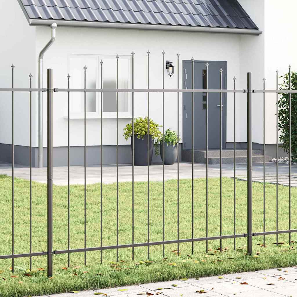 JUNG Vida Gartenzaun 7 pcs Grau 170 x 190 cm Pulverbeschichteter Stahl
