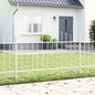 JUNG Vida Gartenzaun 3 pcs Weiß 170 x 140 cm Pulverbeschichteter Stahl