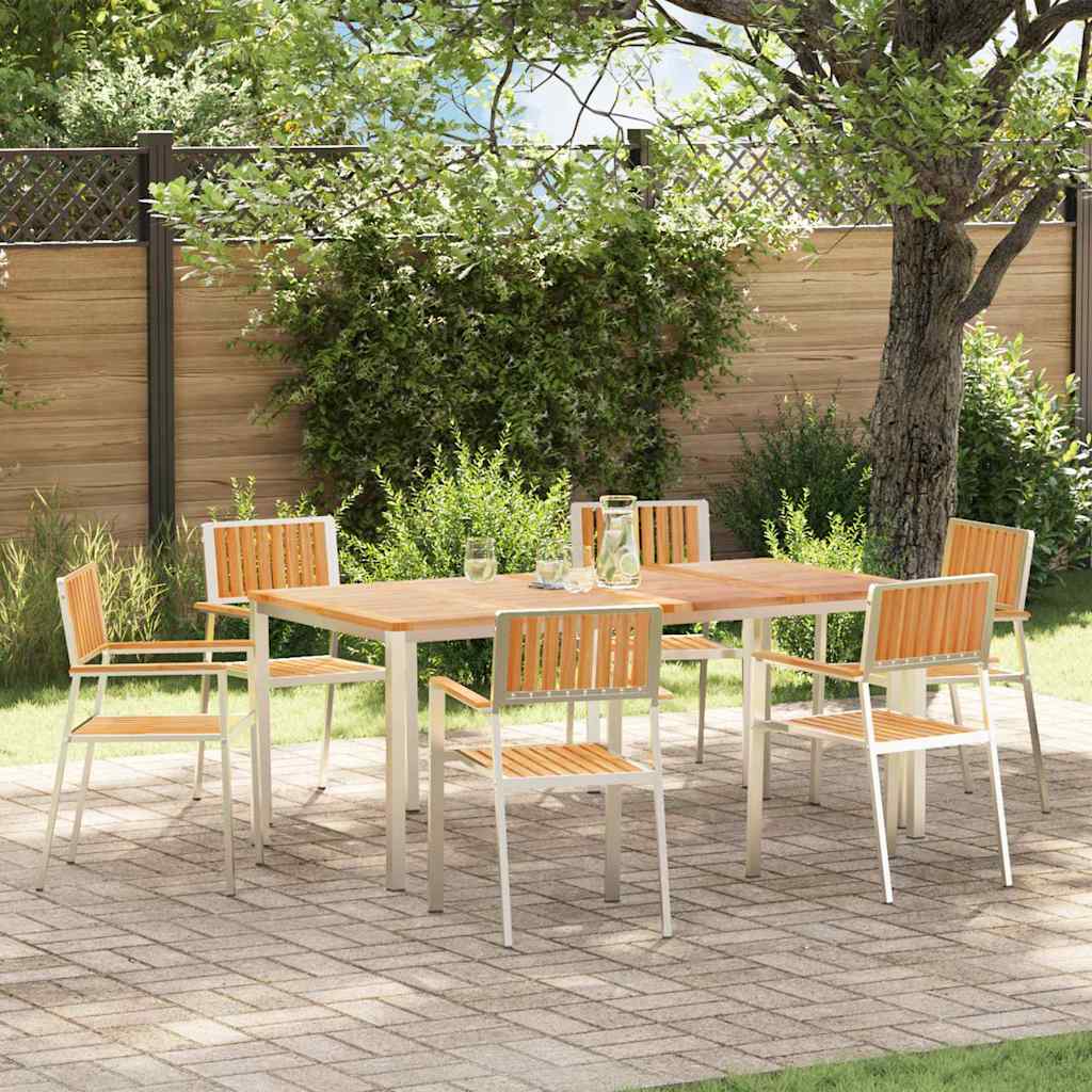 JUNG Vida Outdoortisch-Set 7 pcs Braun Massivholz Teak