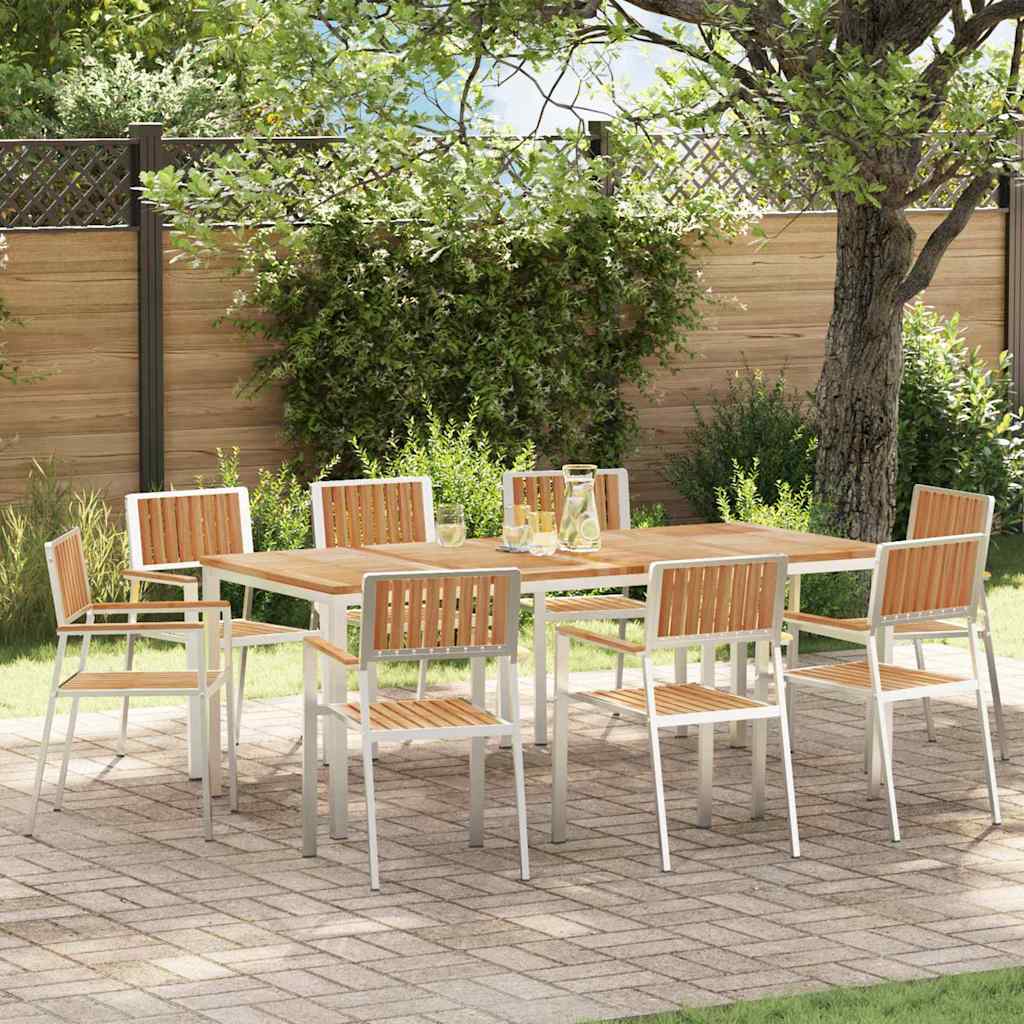 JUNG Vida Gartenstuhl 8 pcs Braun 56 x 54,5 x 87 cm Massivholz Teak
