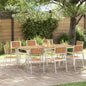 JUNG Vida Gartenstuhl 8 pcs Braun 56 x 54,5 x 87 cm Massivholz Teak