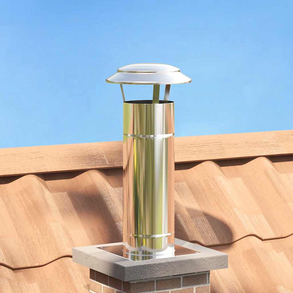 JUNG Vida Regenabdeckung Schornstein Silber 25 x 25 x 20 cm Edelstahl