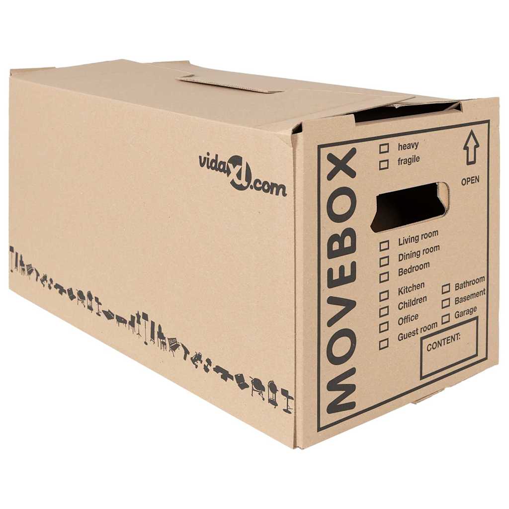 JUNG Vida Umzugsbox mit Speicher 20 pcs Natur 59 x 31,5 x 31,5 cm Karton
