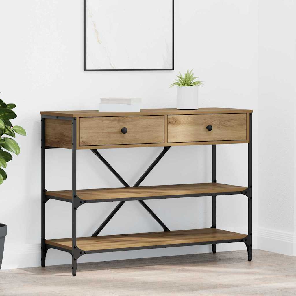 JUNG Vida Konsolentisch mit Schubladen Braun 100 x 34,5 x 75 cm Holz