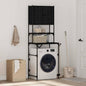 JUNG Vida Waschmaschinen-Schrank Schwarz 0ak 68 x 48,5 x 194 cm