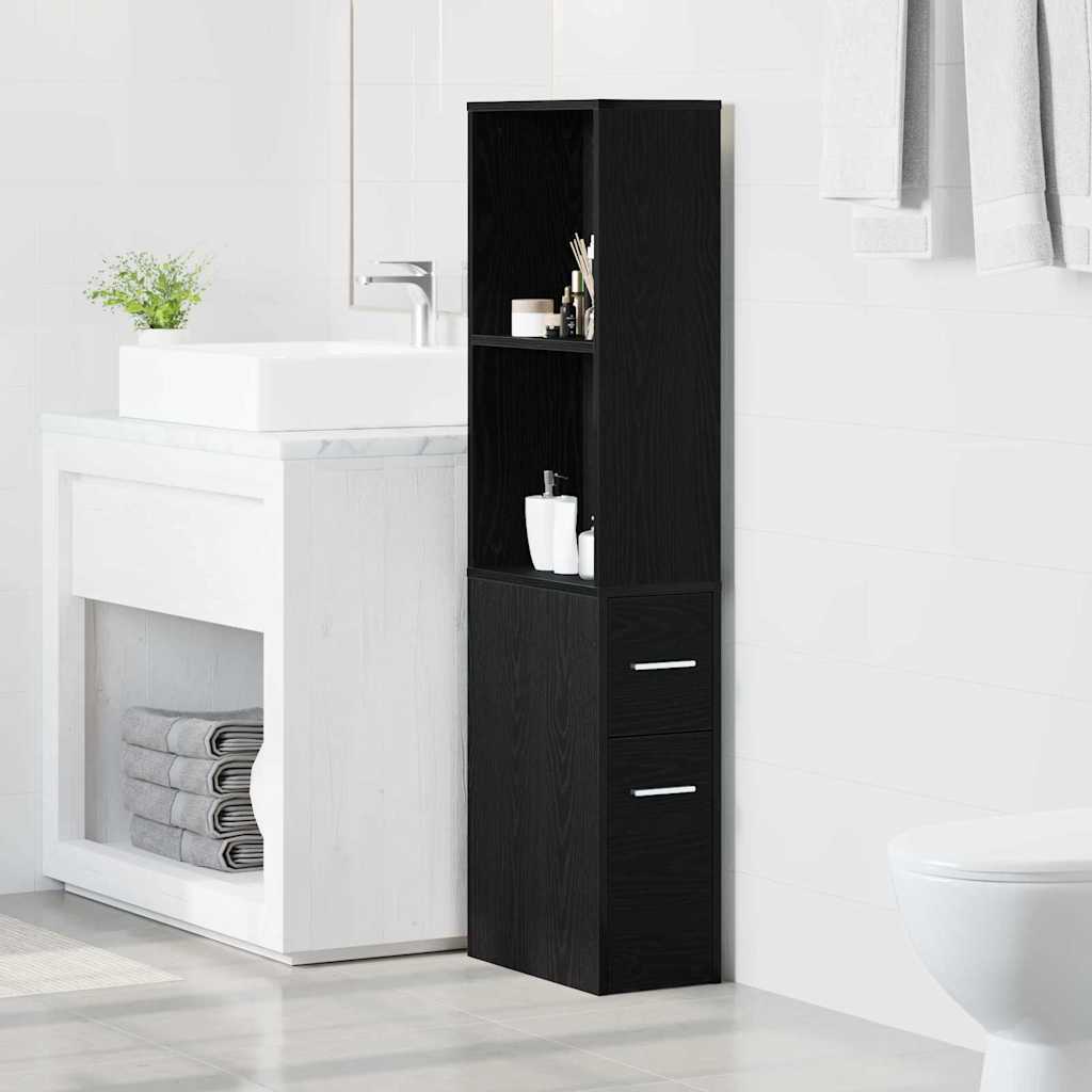 JUNG Vida Badezimmermöbel-Set Schwarz Eichen-Optik 22 x 41 x 135 cm