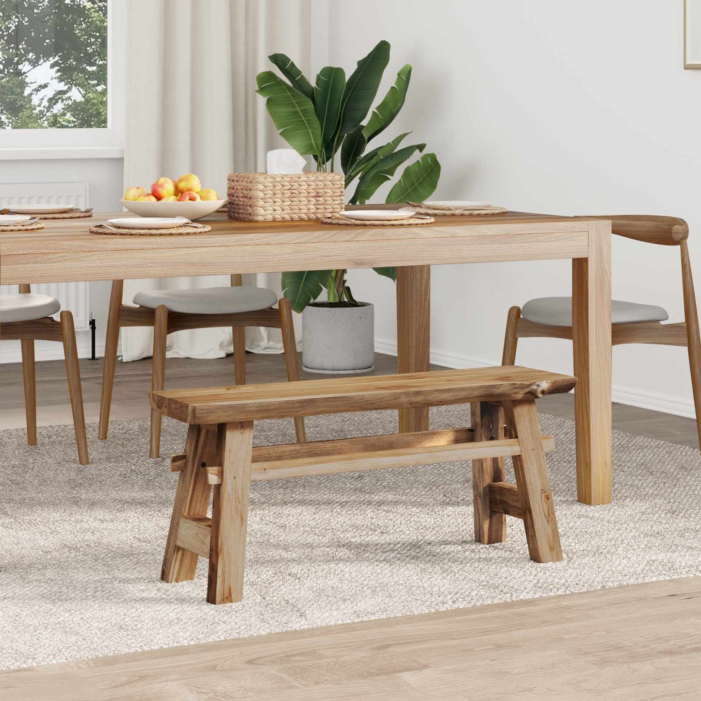 JUNG Vida Bank Natur 100 x 29 x 43,5 cm Massivholz Teak