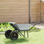 JUNG Vida Schubkarre Silber und Schwarz 137 x 60 x 65,5 cm Stahl
