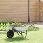 JUNG Vida Schubkarre Silber und Schwarz 133 x 62,5 x 58 cm Stahl