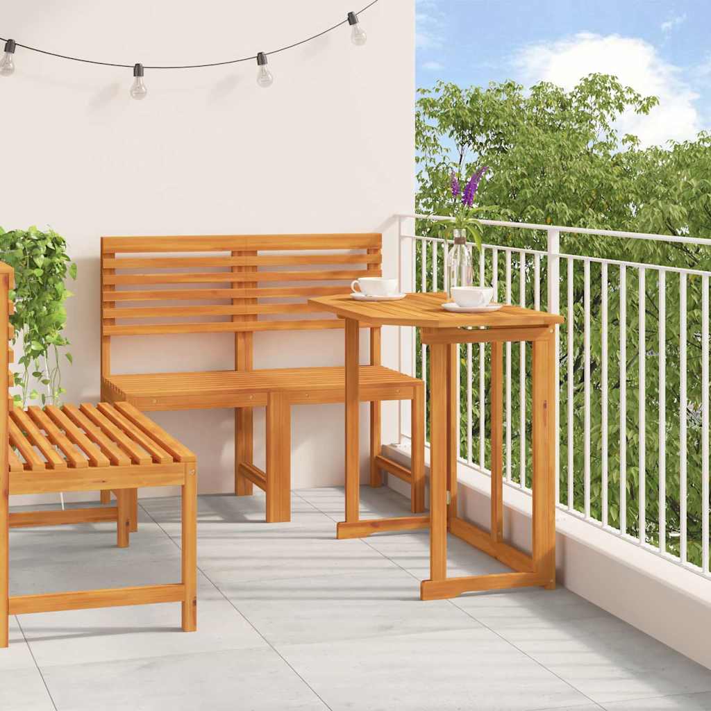 JUNG Vida Garten Bistro Set 3 pcs Braun Massivholz Akazie