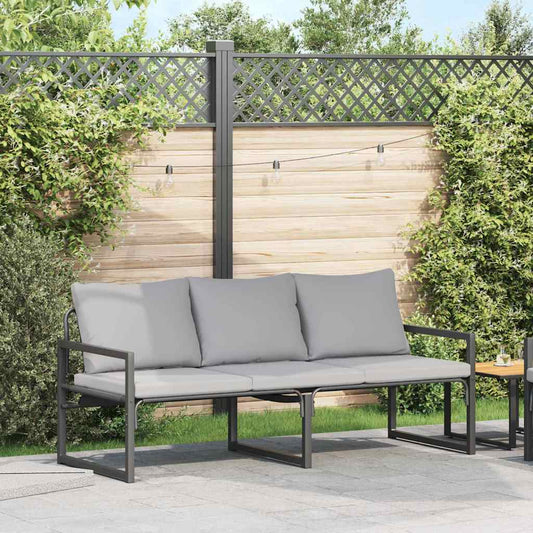 JUNG Vida gartenmöbel mit Kissen Hellgrau 180 x 72,5 x 71 cm Polyester