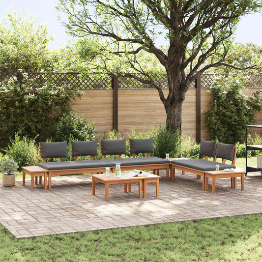 JUNG Vida Gartensofa-set 5 pcs Braun und Grau