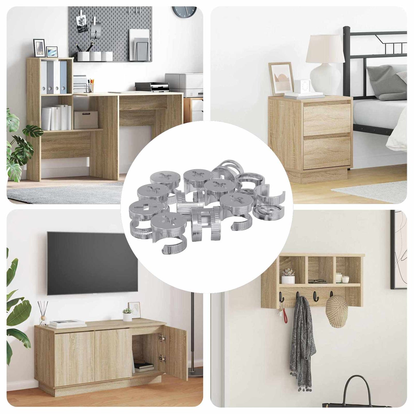 JUNG Vida Zapfenschloss-Muttern 8372 pcs Silber Stahl