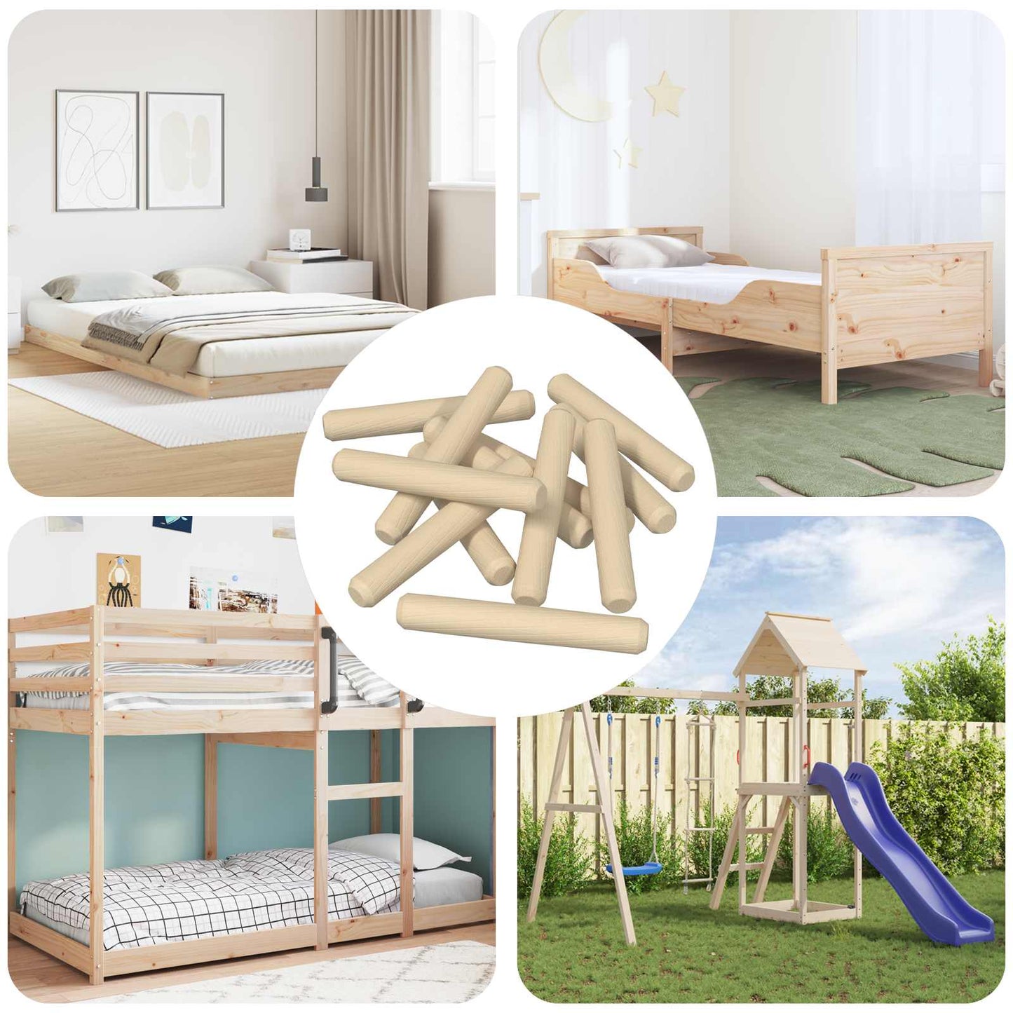 JUNG Vida Holzdübel 12000 pcs Braun Massivholz