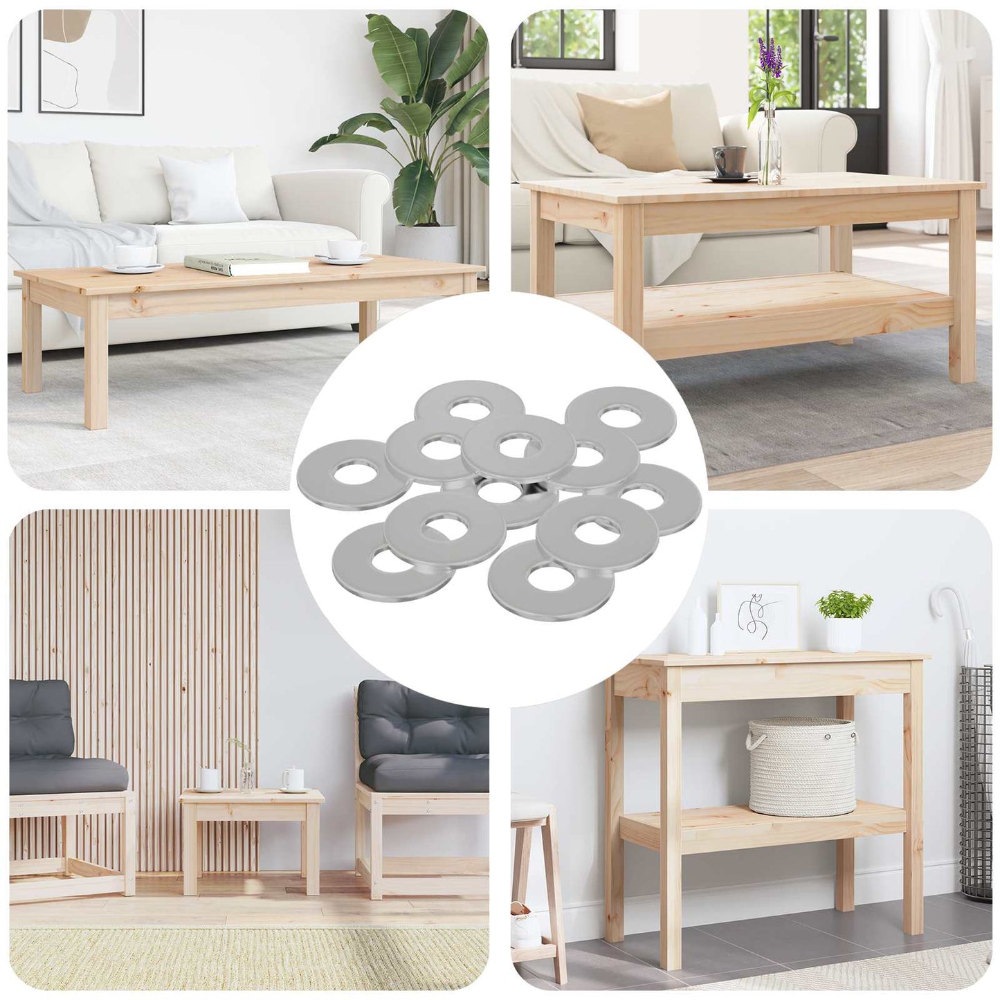JUNG Vida Unterlegscheiben 33962 pcs Silber Eisen